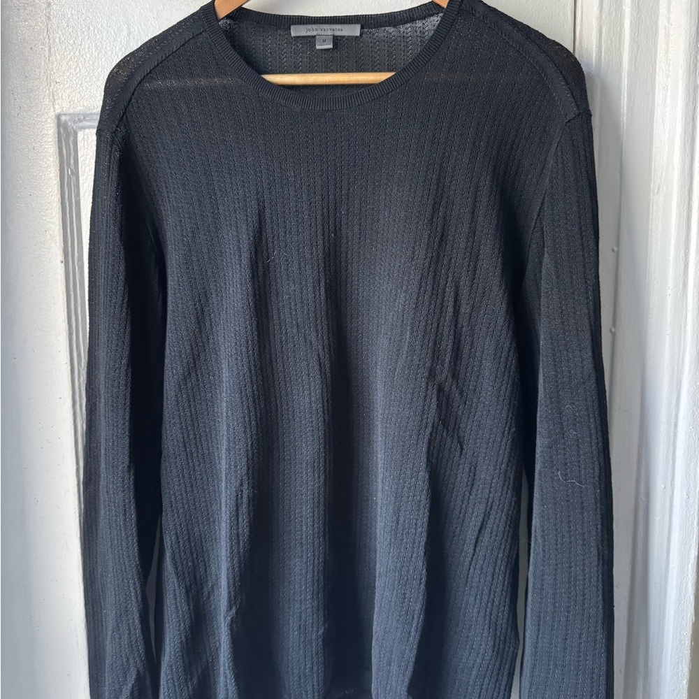 John Varvatos Black Crewneck Sweater